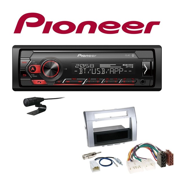 Pioneer 1-DIN Bluetooth Autoradio Android USB FüR Toyota Corolla Verso Silber-image