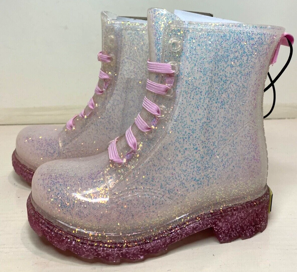 Botas de lluvia de combate impermeables con brillo iridiscente Western Chief para niñas 8 Foto 2 de 4