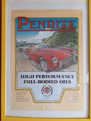 Vintage Penrite Hochleistungs Ganzkörperöle Werbeplakat, ungerahmt.