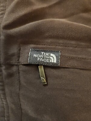 North Face Mens XXL Battlement Utility Work Shirt Brown Suede Feel Button  Down