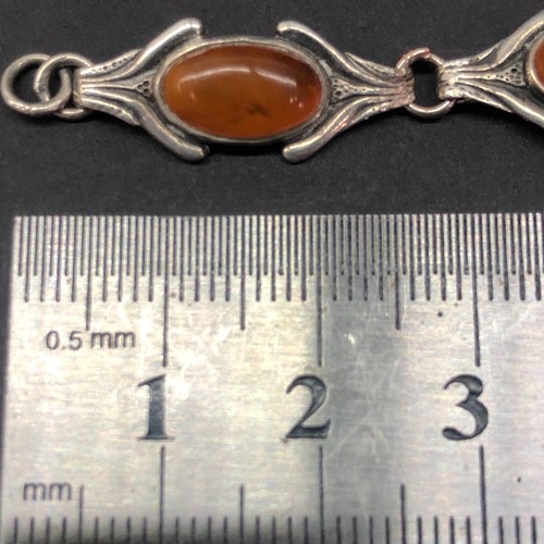 925 silver bracelet and ring with amber - Picture 15 of 24