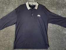 Red Rocks Country Club Long Sleeve Polo Size XL Blue Ashworth Made In USA