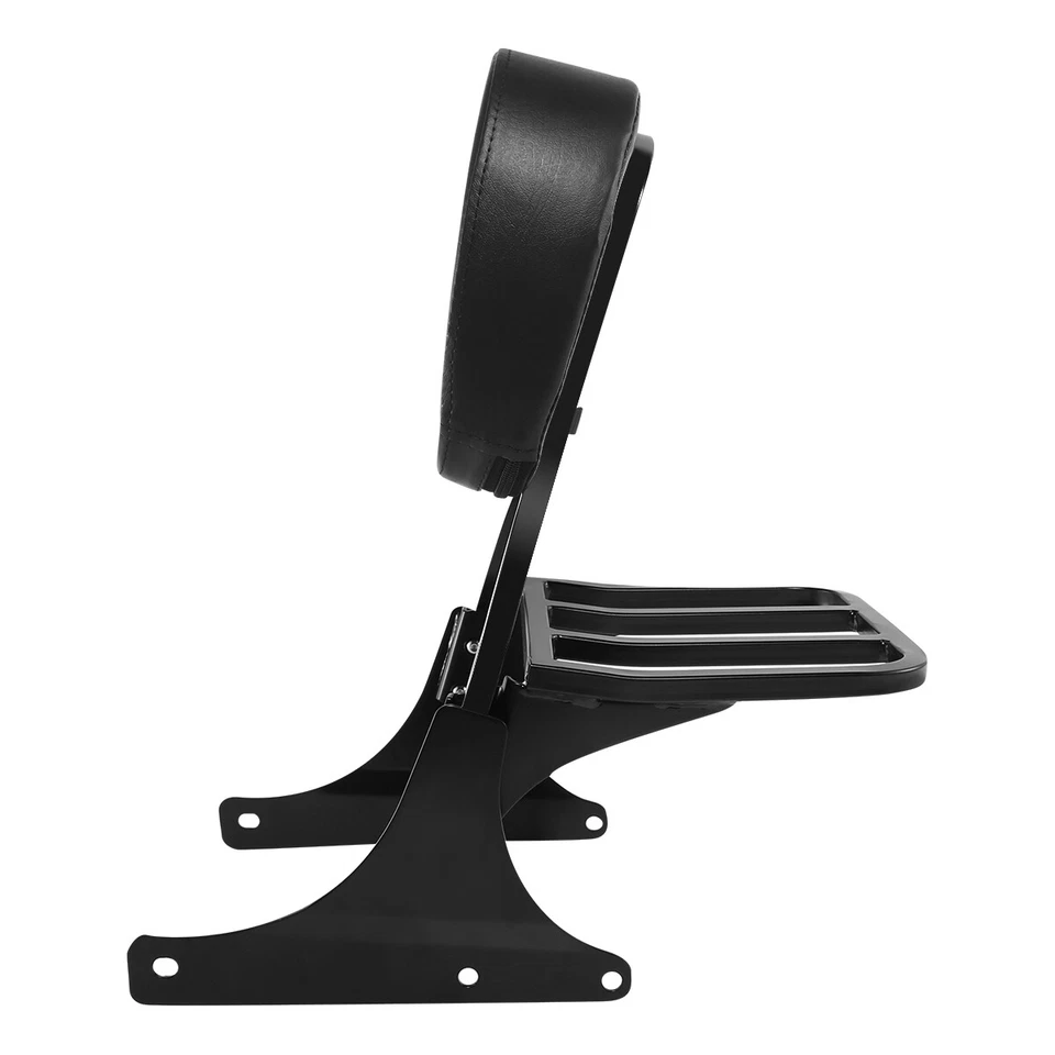 Sissy Bar Backrest Pad Luggage Rack Fit For Harley Heritage Softail 1986-2017 - Image 2 of 4