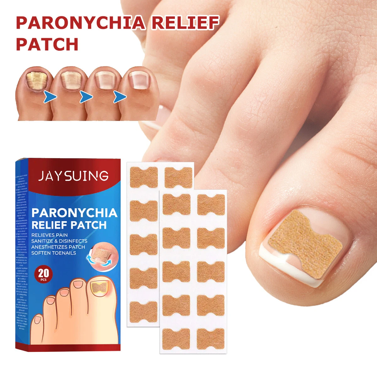 BROWSLUV - Correction patches for beautiful and healthy nails - Toenail  Patches
