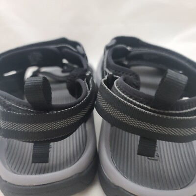 LL Bean Mohegan Sandals Size 13M Black & Grey 4 Adjustable Hook & Loop Straps LL Bean Mohegan Sandals Size 13M Black & Grey 4 Adjustable  main image 3