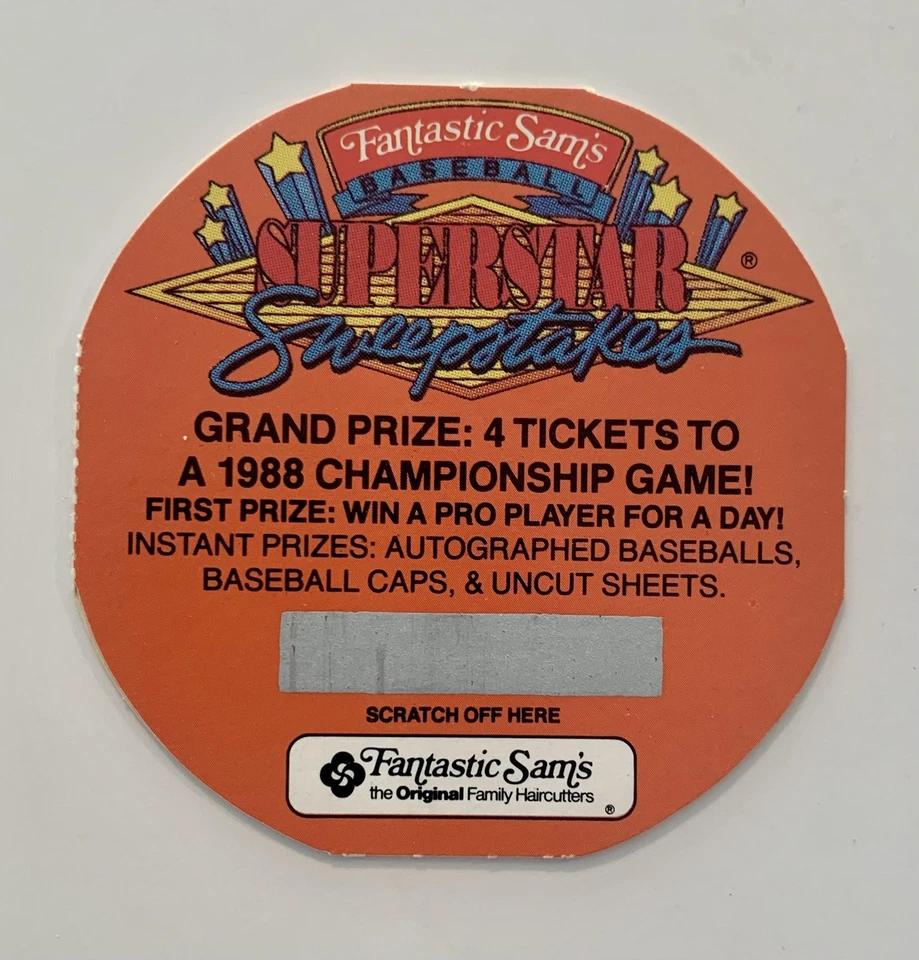 1988 Fantastic Sam's Baseball Superstars Discs Mark McGwire 3 Oakland Athletics - Image 2 of 2