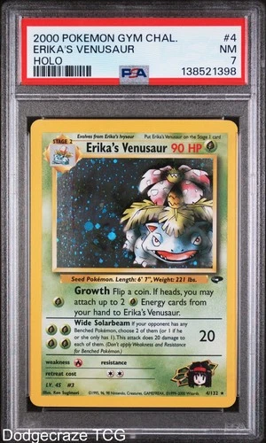 2000 Pokemon Gym Challenge Erika's Venusaur Holo 4/132 PSA 7