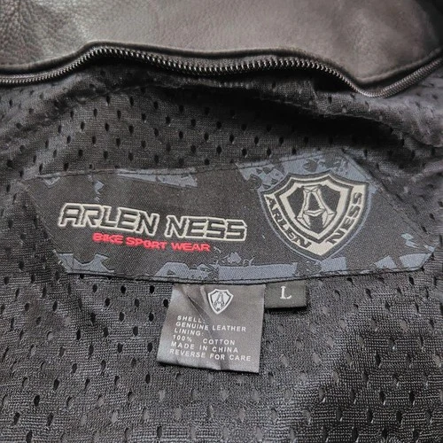 ARLEN NESS Genuine Leather Jacket, Size L Black [Used EXC] ship From JAPAN◎ image 7