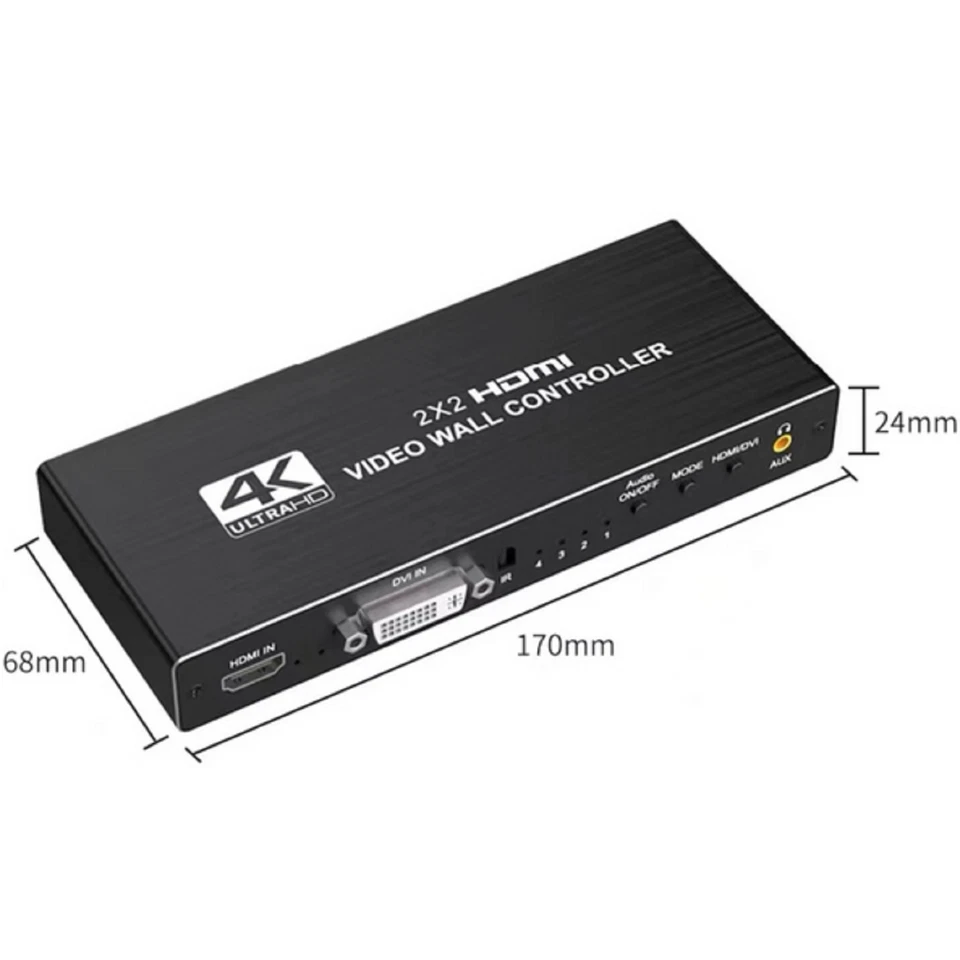 1X2 1X4 1X3 2X1 3x1 4X1 2x2 HDMI DVI Multi Video Controller Processor Splicer a - Image 2 of 4