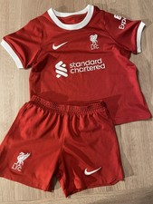 Boys Nike Liverpool Football Shirt and Shorts kit age 3-4