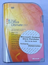 Microsoft Office Ultimate 2007 DVD ROM 2 Discs w Product Key Full Version