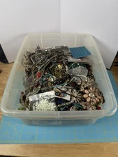 17 lb Scrap Costume Jewelry Lot – Broken, Mismatched, Craft/Repurpose Bulk