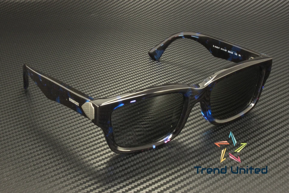 Gafas de sol para hombre BURBERRY BE4443F 411187 azul habana gris oscuro 55 mm Foto 4 de 4