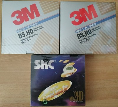 30x Disketten 3M & SKC: 20 x 3M # 10 x SKC # 5,25'' Zoll / OVP