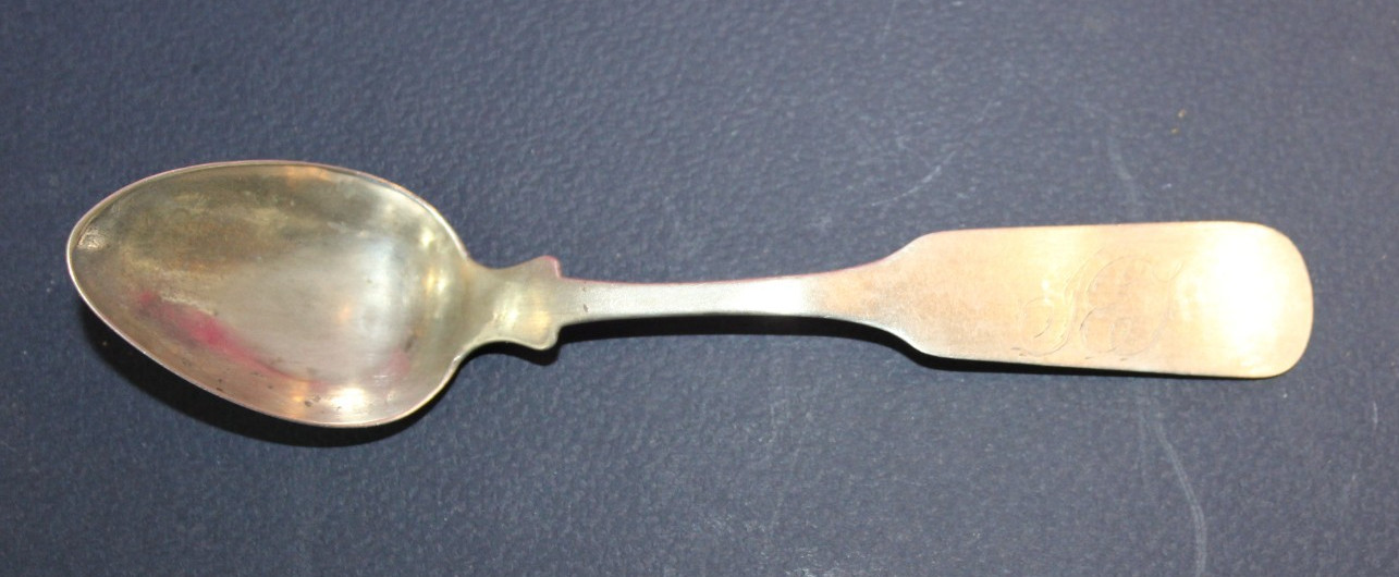 Antique Sterling Silver Spoon 5.5"  12.8 grams  Monogram Unmarked