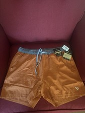 Burlebo Shorts Mens Small Orange 5.5 Inseam Elastic Waist Stretch - UNIT PRICE