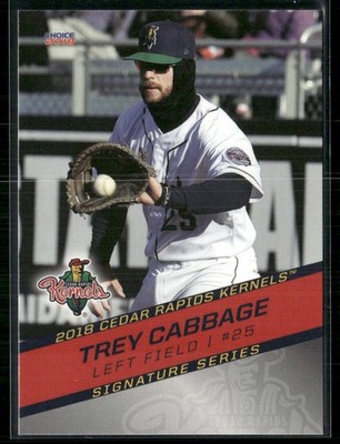 Trey Cabbage 2018 Cedar Rapids Kernels Team Set Card