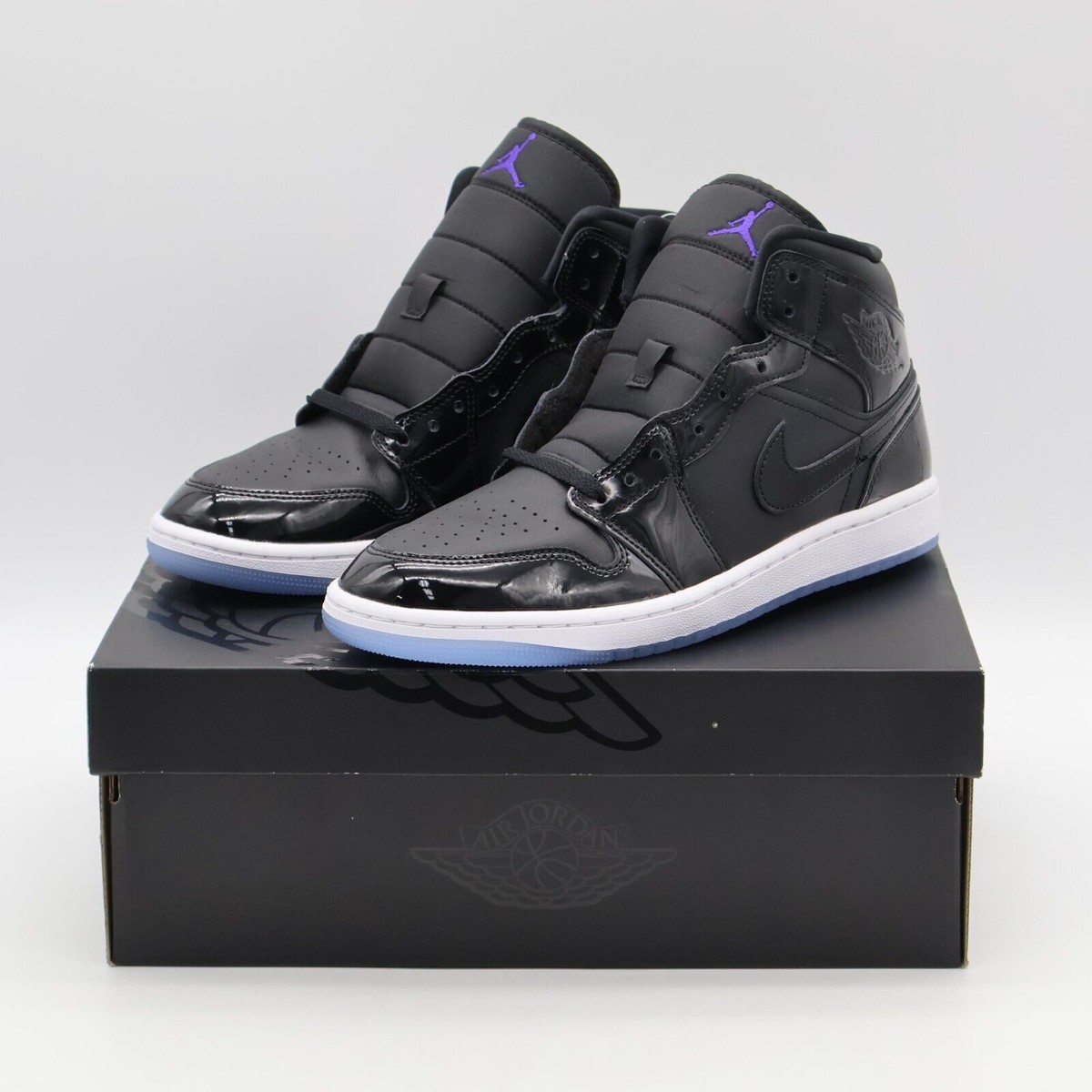 DV1308-004 Nike Air Jordan 1 Mid Space Jam Black Dark Concord