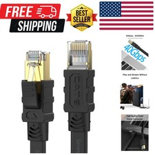 Cat 8 Ethernet Cable 20FT, High Speed 40Gbps 2000Mhz Flat Internet Network Pa...