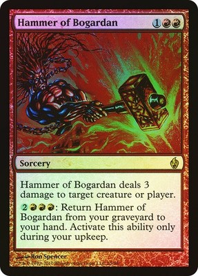 MTG FOIL Hammer of Bogardan  - Premium Deck Series: Fire and Lightning #023