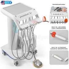 Dental Portable Mobile Delivery Unit System Cart with Air Compressor Suction 4H