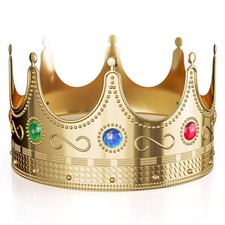 Gold Crown Display Royal Queen and King Luxurious 1 Pack,