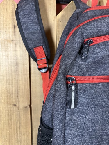 Adidas Backpack School Work Travel Book Bag Large 19” Side Pockets Pre Owned - Picture 3 of 8