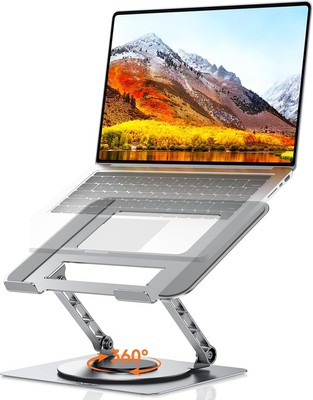 TECKNET Verstellbarer Laptopständer für Schreibtisch 360° Drehbar Ergonomisch Splitter 