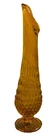 Vintage Fenton Amber Glass Swung Vase Hobnail 11 Inches
