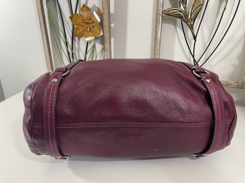 Coach Alexandra Women's Purple Pebbled Leather Shoulder Bag Purse - Picture 7 of 9