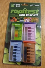 Luster Leaf Rapitest Soil Test Kit For pH, N, P, K 40 Tests No. 1601