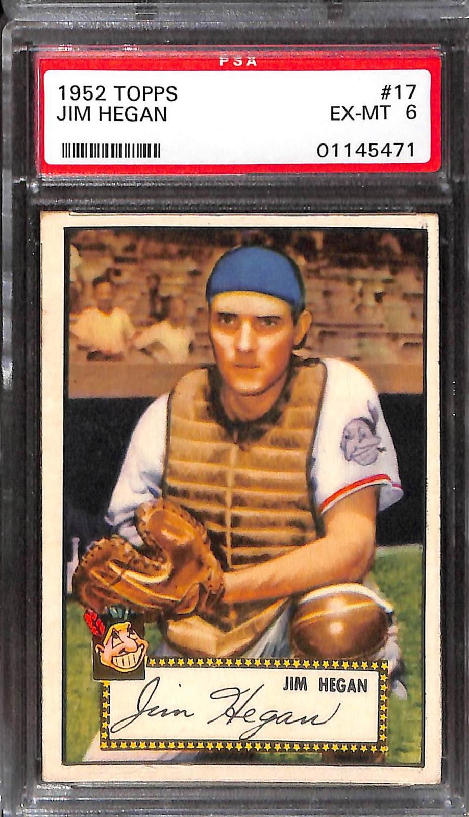 1952 TOPPS #17 JIM HEGAN PSA 6 EX-MT 01145471 