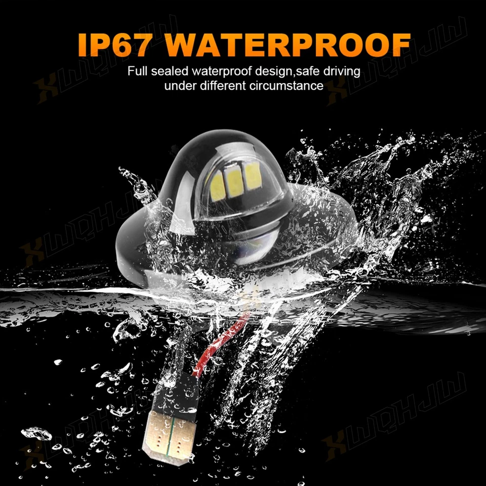 2XNEW  License Plate Light Rear Bumper Tag Assembly Lamp For Ford F150 F250 F350 - Image 3 of 4