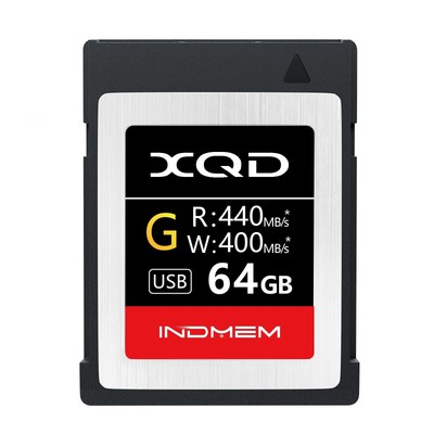 INDMEM XQD Memory Card 64GB Write Speed   400MB/s Read Speed   440MB/s