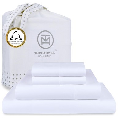Threadmill Egyptian Cotton Sheets for King Size Bed | 100% Certified Egyptian...