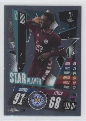 2020 Chrome Match Attax UEFA Champions League Star Player Wilfred Ndidi #166 5m1