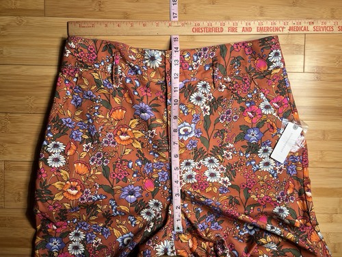 Anthropologie Maeve Floral Flower Power Wide Leg High Waist Crop Pants|Size:14 - Picture 7 of 24