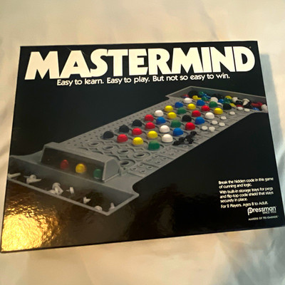 Pressman Mastermind Strategy Travel Board Game, Vintage 1981, 2+ Players, 8+