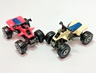 Lot of 2 Vintage Hot Wheels 1986 SUZUKI Quad Racers Pink and White w/ Blue Seats