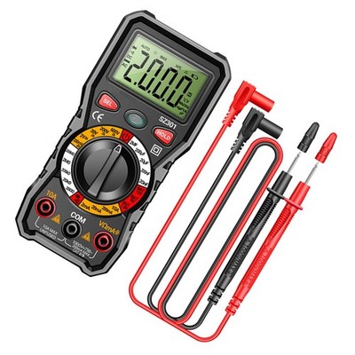 Auto Digital Multimeter 200mV-600V 2mA-10A Ohm Capacitance Diode Test with Case