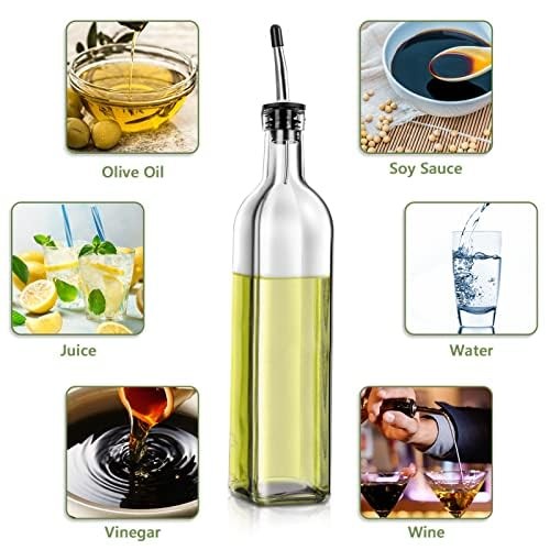 Olivenölspender Flasche, 2 Stück Glas Olivenölspender und Essig Set mit - Bild 8 von 8