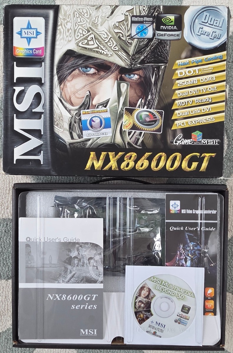 MSI GeForce NX8600 GT 256MB PCI-E Graphics Card - T2D256EZ HD