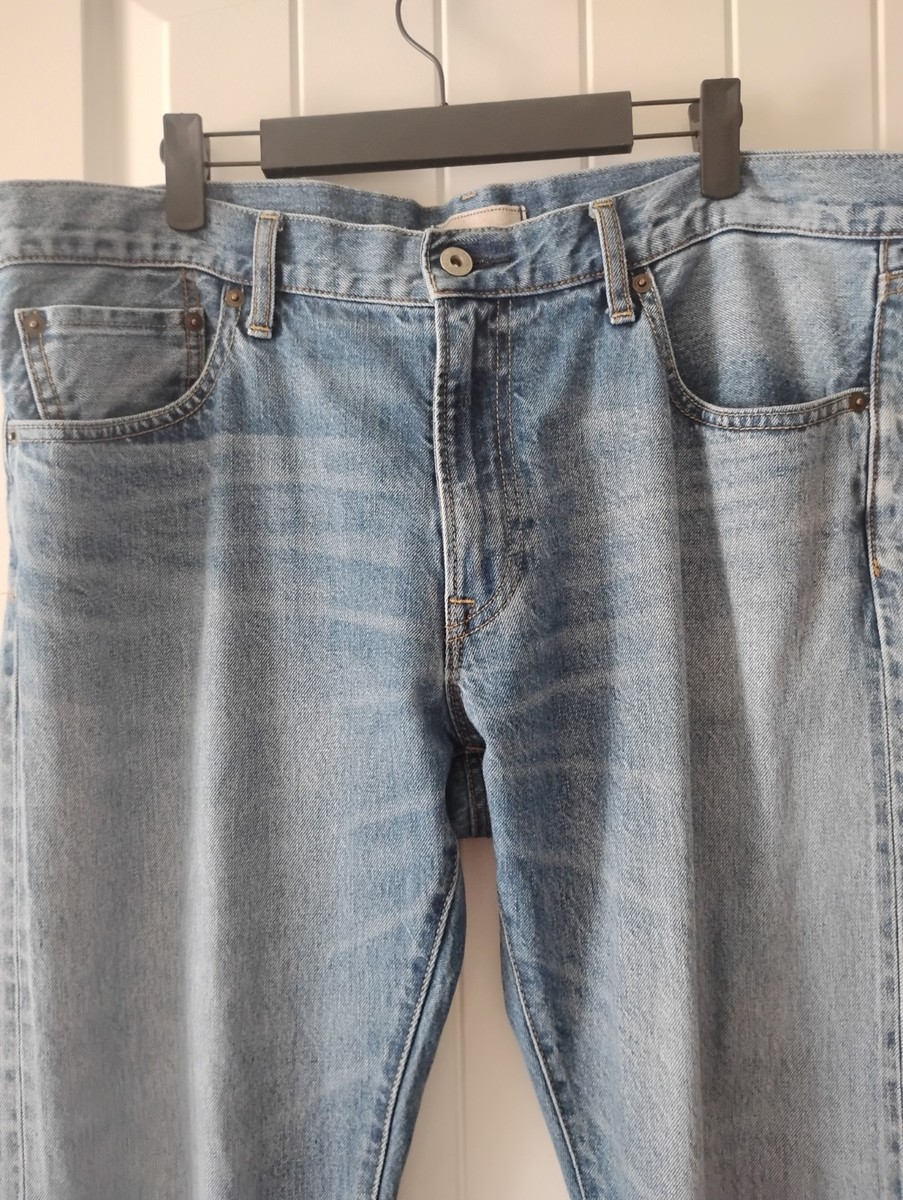 Uniqlo Men's 100% cotton kaihara selvege denim jeans Light wash SZ 36 View 2