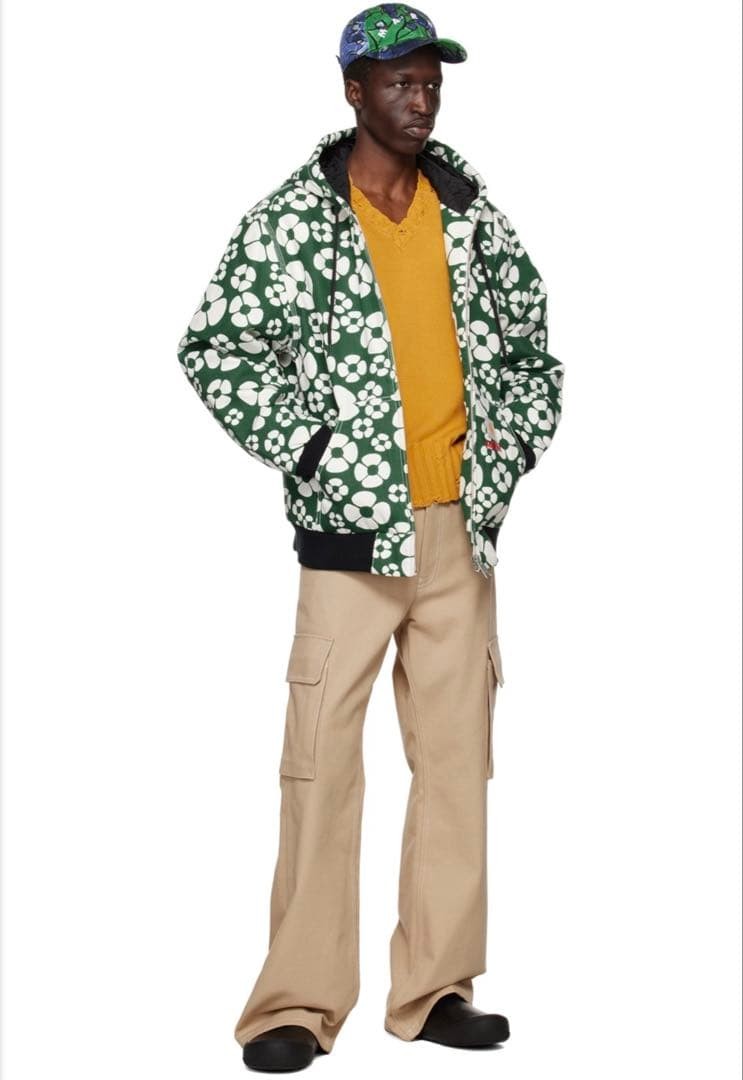 MARNI x Carhartt WIP Full Zip Hoodie Green Size S From Japan