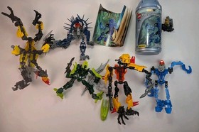 LEGO Bionicle Lot 8533 Gali 2231 Waspix 7137 Piraka 7117 Gresh Jetbug