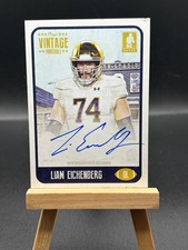 2021 Onyx Vintage #FALE Liam Eichenberg Blue Signature Autographs