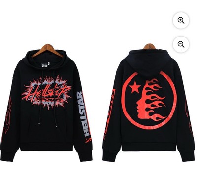 retro hell star hoodie (L) 100% authentic  red&black