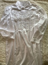 Vtg Nicole Satin Long Nightgown Med NWOT Cottage Core