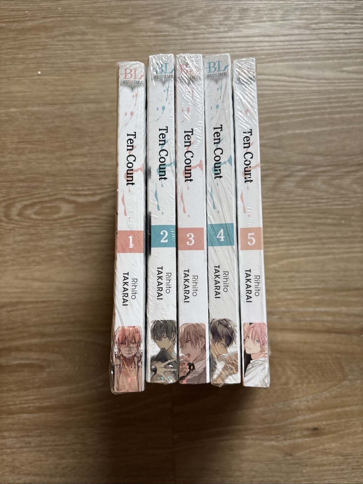 Manga Ten Count Vol 1-5 de Rihoto Takarai Inglés