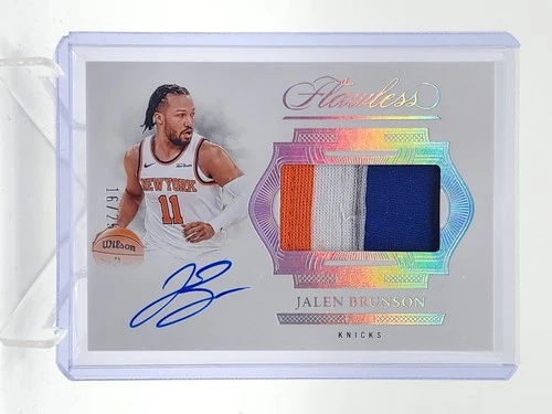 JALEN BRUNSON 2024-25 PANINI FLAWLESS PATCH AUTO /25 #HPA-JBK KNICKS Q5692